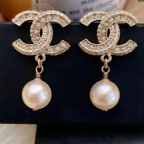 chanel pearl drop earrings dupe|vintage chanel pearl drop earrings.